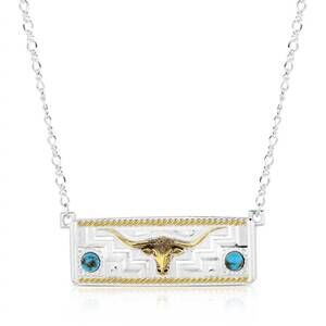 NEW MONTANA SILVERSMITHS women's longhorn trails necklace in silver
